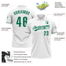 Load image into Gallery viewer, Custom White Kelly Green Performance Vapor Golf Polo Shirt