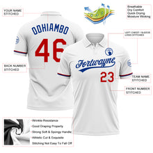 Load image into Gallery viewer, Custom White Red-Royal Performance Vapor Golf Polo Shirt