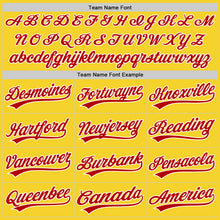 Load image into Gallery viewer, Custom Yellow Red-White Performance Vapor Golf Polo Shirt