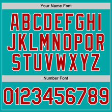 Load image into Gallery viewer, Custom Aqua Red-White Performance Vapor Golf Polo Shirt