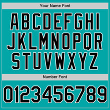 Load image into Gallery viewer, Custom Aqua Black-White Performance Vapor Golf Polo Shirt