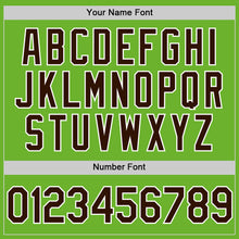 Load image into Gallery viewer, Custom Neon Green Brown-White Performance Vapor Golf Polo Shirt