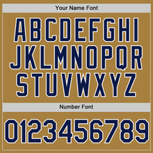 Load image into Gallery viewer, Custom Old Gold Navy-White Performance Vapor Golf Polo Shirt