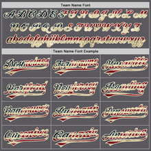 Load image into Gallery viewer, Custom Steel Gray Vintage USA Flag-Cream Performance Vapor Golf Polo Shirt