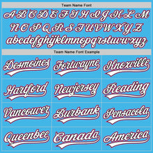 Load image into Gallery viewer, Custom Sky Blue Pink-Black Performance Vapor Golf Polo Shirt