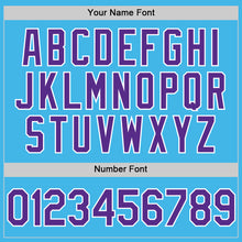 Load image into Gallery viewer, Custom Sky Blue Purple-White Performance Vapor Golf Polo Shirt