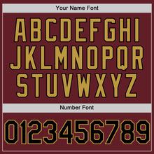 Load image into Gallery viewer, Custom Burgundy Black-Old Gold Performance Vapor Golf Polo Shirt