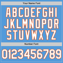 Load image into Gallery viewer, Custom Powder Blue White-Orange Performance Vapor Golf Polo Shirt