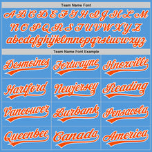 Load image into Gallery viewer, Custom Powder Blue Orange-White Performance Vapor Golf Polo Shirt