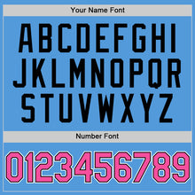 Load image into Gallery viewer, Custom Powder Blue Pink-Black Performance Vapor Golf Polo Shirt