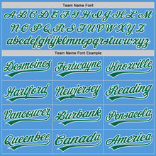 Load image into Gallery viewer, Custom Powder Blue Kelly Green-White Performance Vapor Golf Polo Shirt