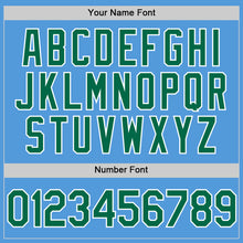 Load image into Gallery viewer, Custom Powder Blue Kelly Green-White Performance Vapor Golf Polo Shirt