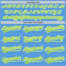 Load image into Gallery viewer, Custom Powder Blue Neon Green-White Performance Vapor Golf Polo Shirt