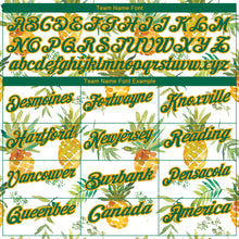 Load image into Gallery viewer, Custom White Kelly Green-Gold 3D Pattern Design Pineapples Performance Golf Polo Shirt