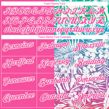 Load image into Gallery viewer, Custom Pink White 3D Pattern Design Tropical Palm Leaves Performance Golf Polo Shirt