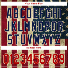 Load image into Gallery viewer, Custom Cream Red-Navy 3D American Flag Performance Golf Polo Shirt