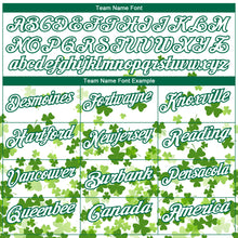 Load image into Gallery viewer, Custom White Kelly Green 3D Pattern Design St.Patrick's Day Performance Golf Polo Shirt