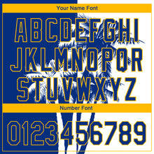 Load image into Gallery viewer, Custom White Royal-Gold 3D Pattern Design Hawaii Coconut Trees Performance Golf Polo Shirt