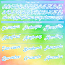 Load image into Gallery viewer, Custom Tie Dye Light Blue-White 3D Rainbow Performance Golf Polo Shirt