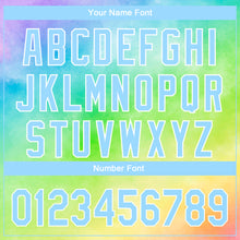 Load image into Gallery viewer, Custom Tie Dye Light Blue-White 3D Rainbow Performance Golf Polo Shirt