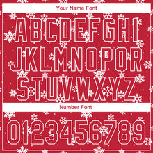 Load image into Gallery viewer, Custom Red White 3D Christmas Snowflakes Performance Golf Polo Shirt