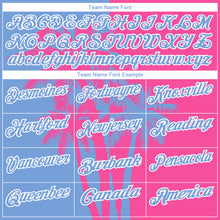 Load image into Gallery viewer, Custom Pink Light Blue-White 3D Pattern Design Hawaii Coconut Trees Performance Golf Polo Shirt