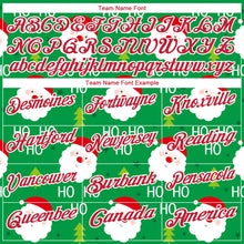 Load image into Gallery viewer, Custom Kelly Green Red-White 3D Christmas Santa Claus Performance Golf Polo Shirt