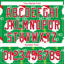 Load image into Gallery viewer, Custom Kelly Green Red-White 3D Christmas Santa Claus Performance Golf Polo Shirt