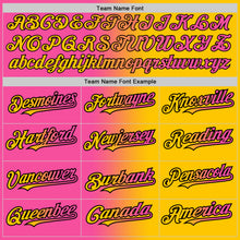 Load image into Gallery viewer, Custom Yellow Pink-Black Authentic Gradient Fashion Baseball Jersey