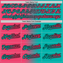 Load image into Gallery viewer, Custom Aqua Neon Pink-Black Authentic Gradient Fashion Baseball Jersey
