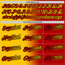 Load image into Gallery viewer, Custom Red Yellow-Black Authentic Gradient Fashion Baseball Jersey