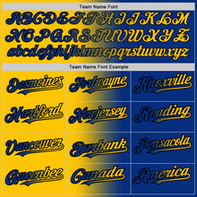 Load image into Gallery viewer, Custom Royal Yellow-Black Authentic Gradient Fashion Baseball Jersey