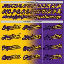 Load image into Gallery viewer, Custom Purple Yellow-Black Authentic Gradient Fashion Baseball Jersey