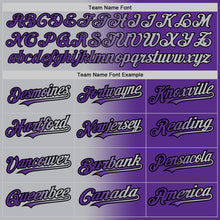 Load image into Gallery viewer, Custom Purple Gray-Black Authentic Gradient Fashion Baseball Jersey
