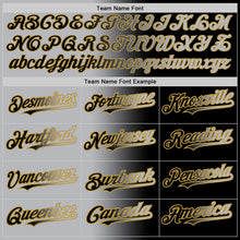 Load image into Gallery viewer, Custom Black Gray-Old Gold Authentic Gradient Fashion Baseball Jersey