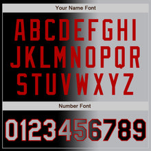 Load image into Gallery viewer, Custom Black Gray-Red Authentic Gradient Fashion Baseball Jersey