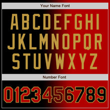 Load image into Gallery viewer, Custom Black Red-Old Gold Authentic Gradient Fashion Baseball Jersey