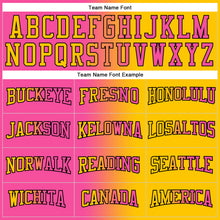 Load image into Gallery viewer, Custom Stitched Yellow Pink-Black Gradient Fashion Sports Pullover Sweatshirt Hoodie