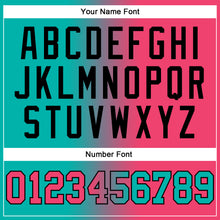 Load image into Gallery viewer, Custom Stitched Aqua Neon Pink-Black Gradient Fashion Sports Pullover Sweatshirt Hoodie