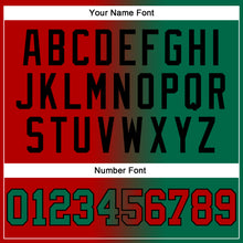 Load image into Gallery viewer, Custom Stitched Red Kelly Green-Black Gradient Fashion Sports Pullover Sweatshirt Hoodie
