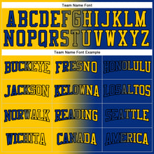 Load image into Gallery viewer, Custom Stitched Royal Yellow-Black Gradient Fashion Sports Pullover Sweatshirt Hoodie