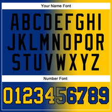 Load image into Gallery viewer, Custom Stitched Royal Yellow-Black Gradient Fashion Sports Pullover Sweatshirt Hoodie