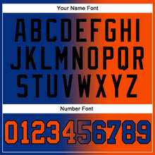 Load image into Gallery viewer, Custom Stitched Royal Orange-Black Gradient Fashion Sports Pullover Sweatshirt Hoodie