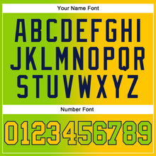 Load image into Gallery viewer, Custom Stitched Neon Green Yellow-Navy Gradient Fashion Sports Pullover Sweatshirt Hoodie