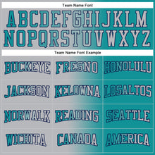 Load image into Gallery viewer, Custom Stitched Teal Gray-Navy Gradient Fashion Sports Pullover Sweatshirt Hoodie