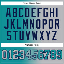 Load image into Gallery viewer, Custom Stitched Teal Gray-Navy Gradient Fashion Sports Pullover Sweatshirt Hoodie