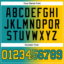 Load image into Gallery viewer, Custom Stitched Teal Yellow-Black Gradient Fashion Sports Pullover Sweatshirt Hoodie