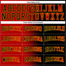 Load image into Gallery viewer, Custom Stitched Black Red-Gold Gradient Fashion Sports Pullover Sweatshirt Hoodie