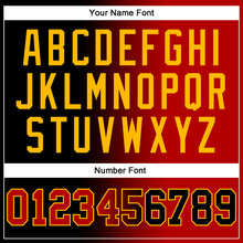 Load image into Gallery viewer, Custom Stitched Black Red-Gold Gradient Fashion Sports Pullover Sweatshirt Hoodie