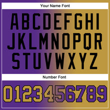 Load image into Gallery viewer, Custom Stitched Purple Old Gold-Black Gradient Fashion Sports Pullover Sweatshirt Hoodie